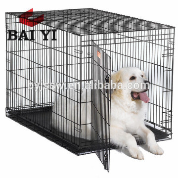 Black Dog Cage Crate Maleta de animales plegable Kennel